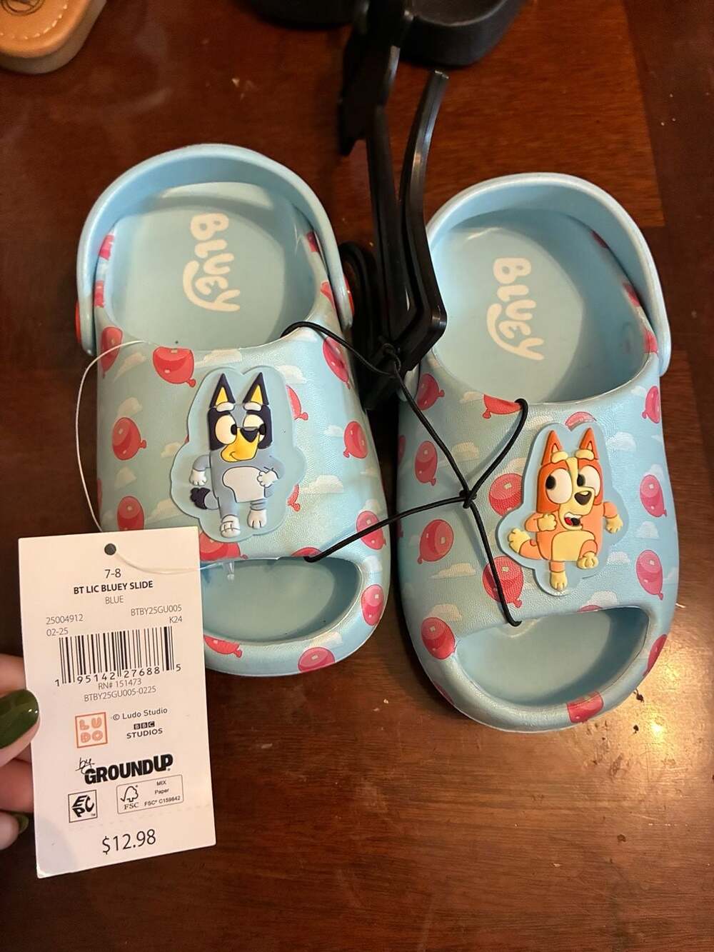 Ground Up Bluey Slide Size 7-8 Blue